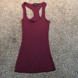 Red Sparkly Bebe Racerback Tank